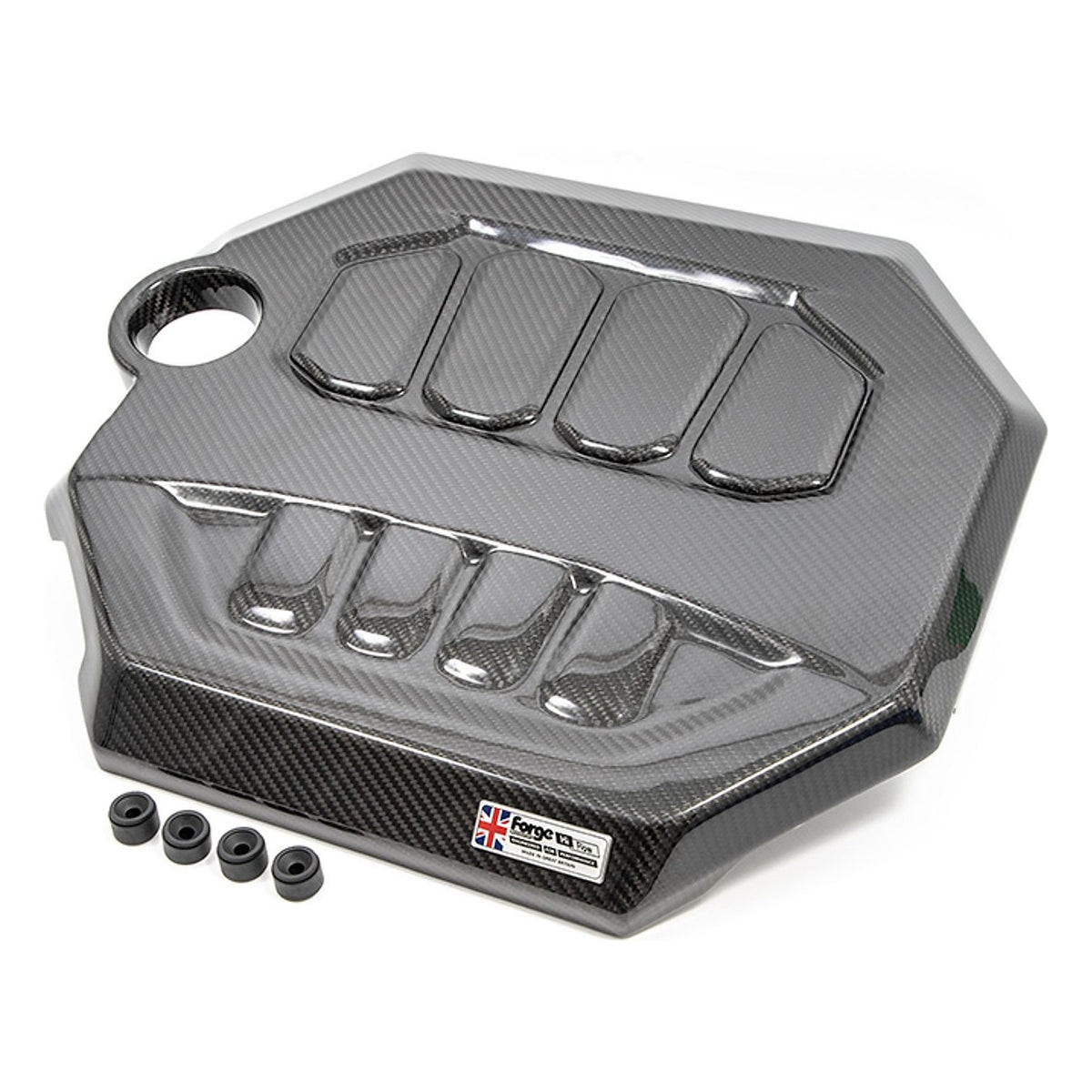 Forge carbon fibre engine cover FMEC3 detail