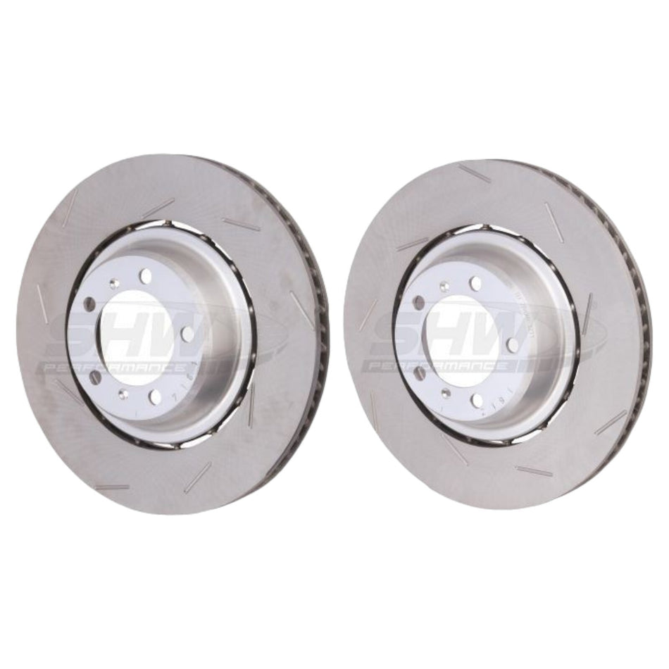SHW Rear Grooved Brake Discs 380mm R90 X2 Porsche Panamera 4/4S/GTS/Turbo 971