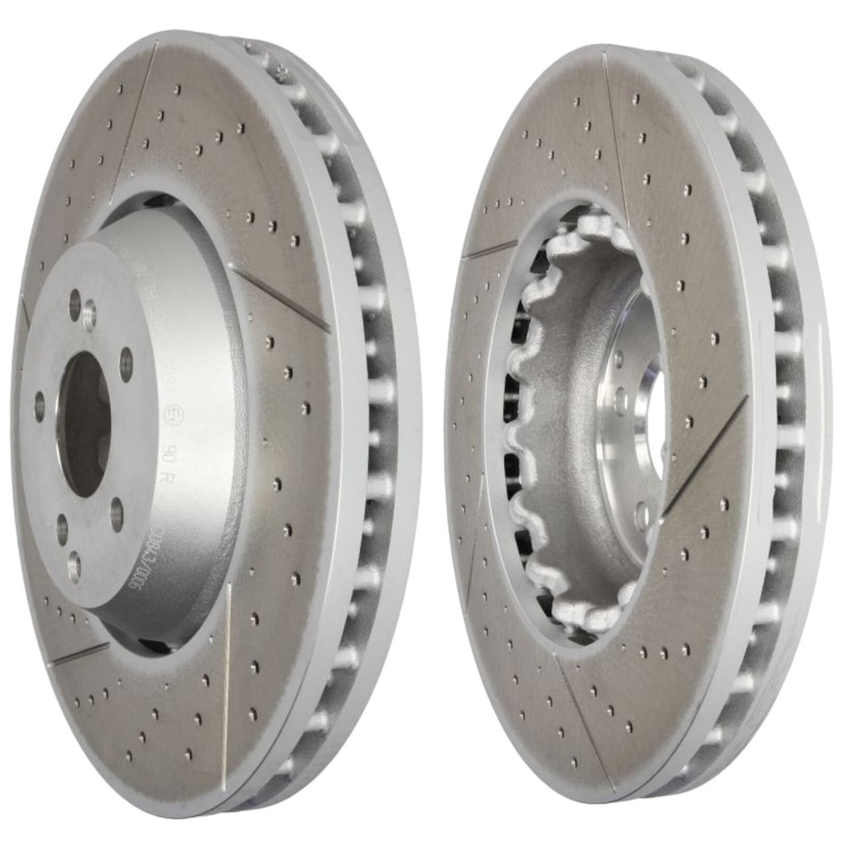 SHW Front Brake Discs Slotted x2 360x36mm For Mercedes C63 AMG W204 E63 W211 GTS