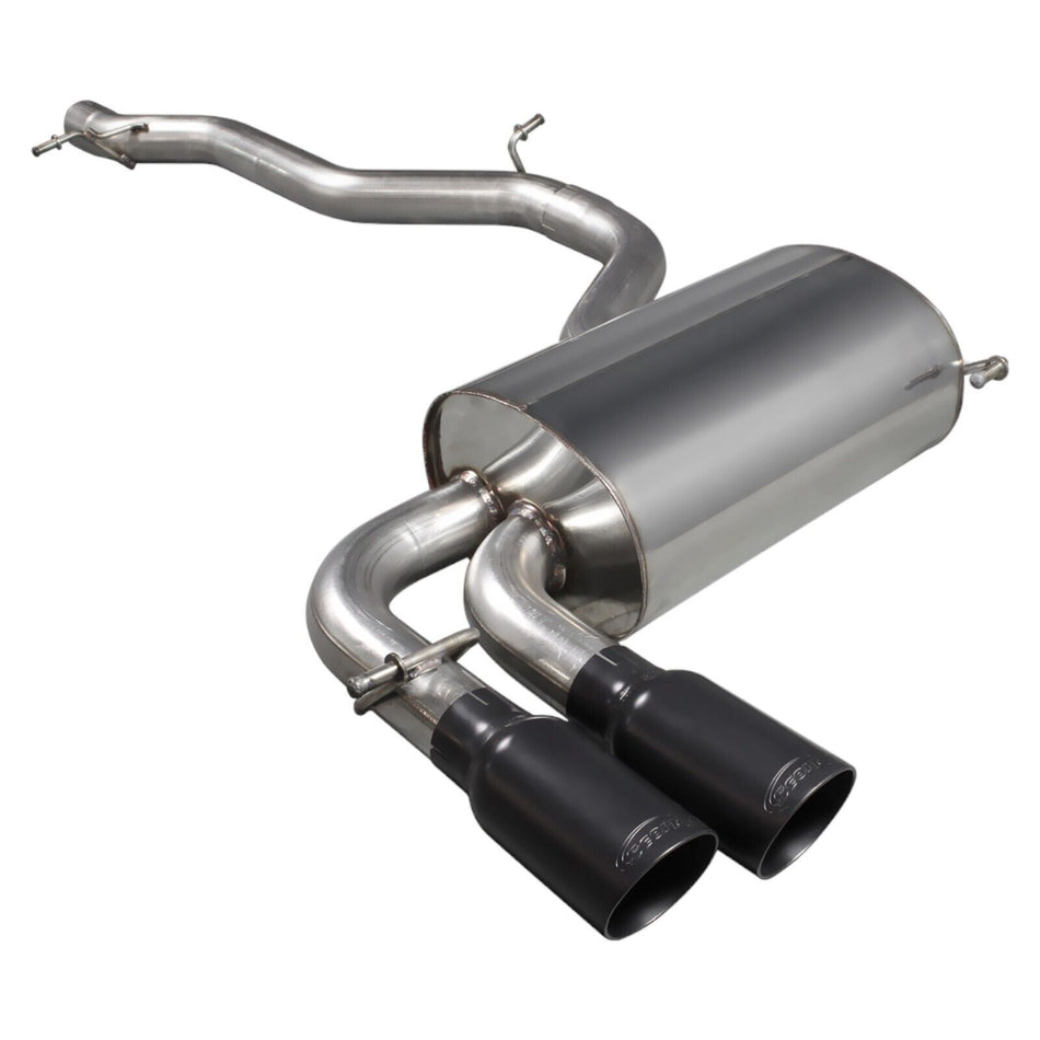 Audi S3 8P 06-12 2.75" Non-Res Catback Exhaust Black Ceramic Daytona Twin Tip