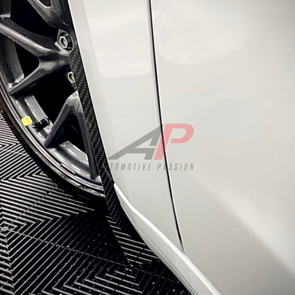AP Design Gloss Carbon Fibre Front Mud Flap/Arch Guards Kit For Tesla Model 3