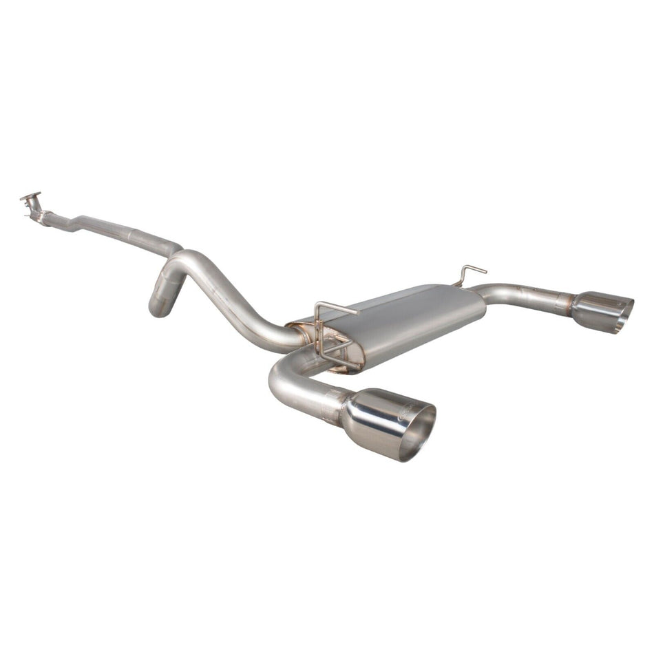 Fiat 500 Abarth 1.4T 08-15 2.5" Non-Res Catback Exhaust Polished Daytona Tip