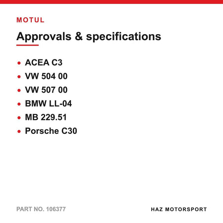 5L MOTUL 8100 X-CLEAN+ 5W-30 Engine Oil VW 504 00 507 00 BMW LL-04 MB 229.51
