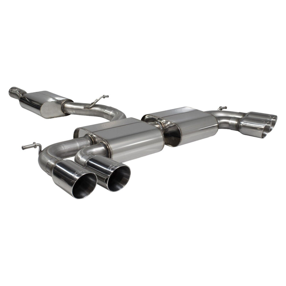 Scorpion Resonated gpf back Exhaust + Silver Daytona Tips VW Golf MK8 R