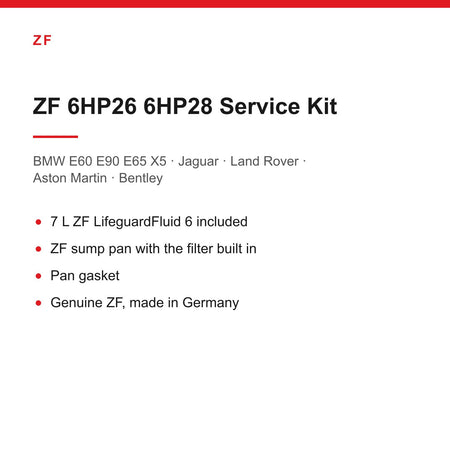 BMW Jaguar Land Rover ZF 6HP26 6HP28 Automatic Gearbox Service Kit Inc 7L Oil