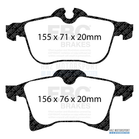 Vauxhall Corsa E VXR Front & Rear Brake Package - Ferodo Coated Discs & EBC Yellowstuff Pads