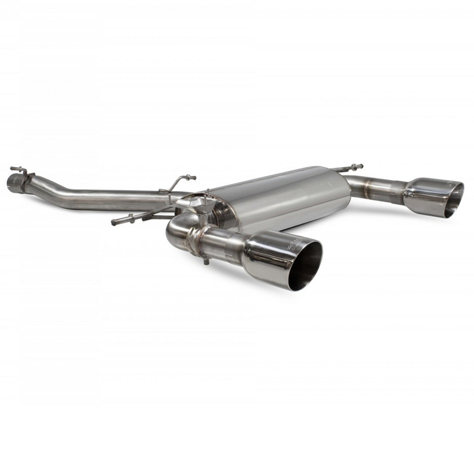 Scorpion Non-Res Cat-Back Valved Exhaust Silver Tips Audi TT 8S 2.0 TFSi Non-GPF