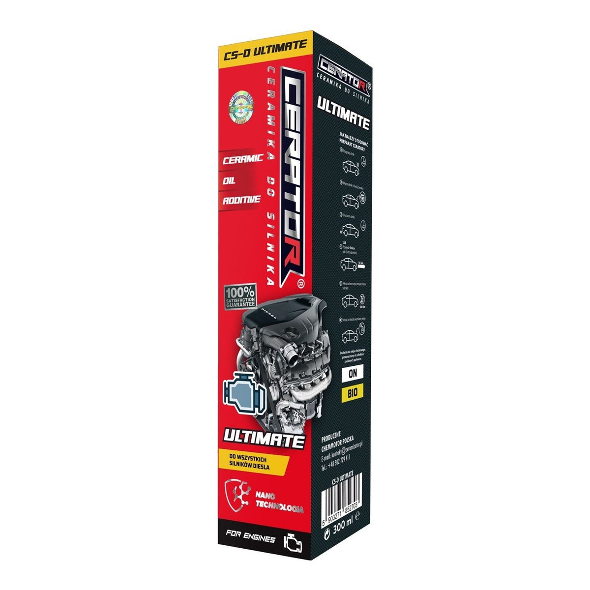 Cerator Ultimate 300ml Ceramic Engine Oil Additive by Ceramizator (Petrol CS-B / Diesel CS-D) - Diesel (CS-D Ultimate)