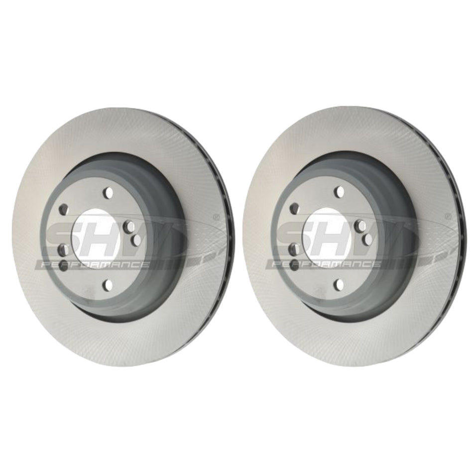 SHW Rear Brake Discs Smooth 328x20mm x2 For BMW M3 E46 + CSL / M5 E39