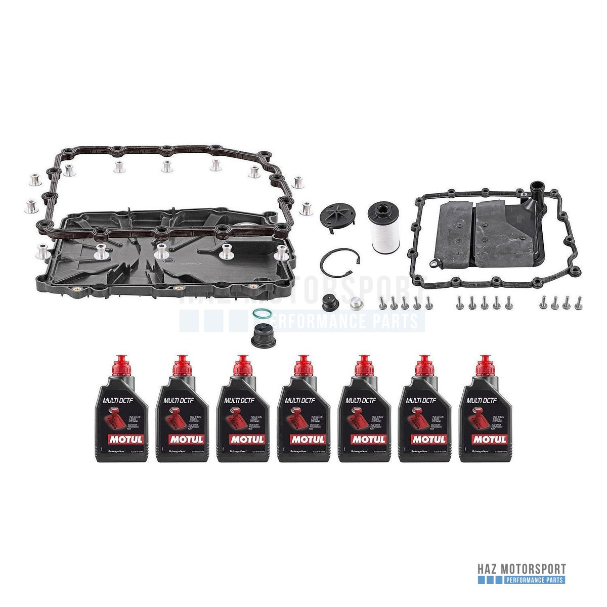 BMW M2 M3 M4 M5 M6 135i 335i Z4 7-Speed DCT Gearbox Service Kit (7L Motul Multi DCTF, New Sump + Both Filters)