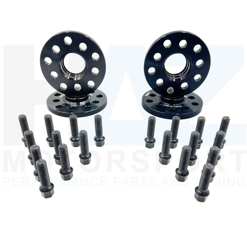 BMW M5 F10 Alloy Wheel Spacer Kit + BLK Bolts 12mm Front/15mm Rear M3 F80 M4 M2