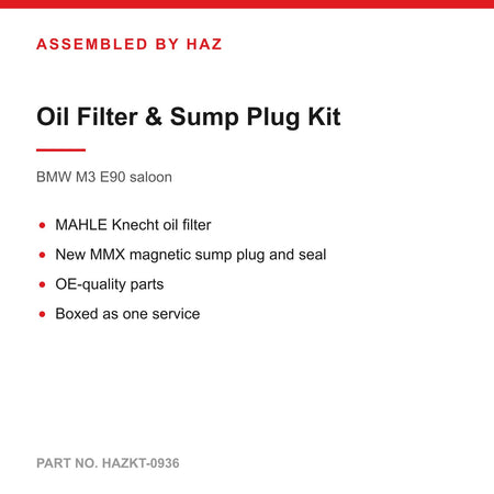 BMW E90 E92 E93 M3 S65 V8 Oil Filter Magnetic Sump Plug Kit