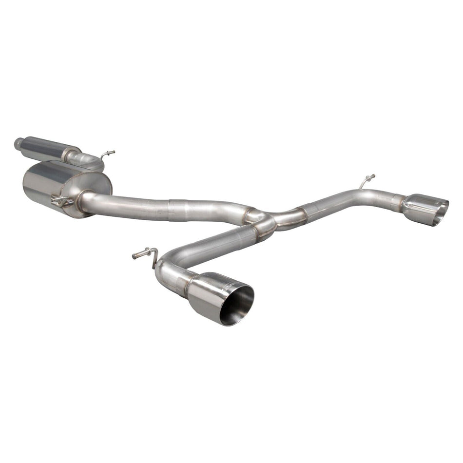 Scorpion 3" Resonated cat-back Exhaust Silver Tips VW Golf MK7.5 GTI Non-OPF