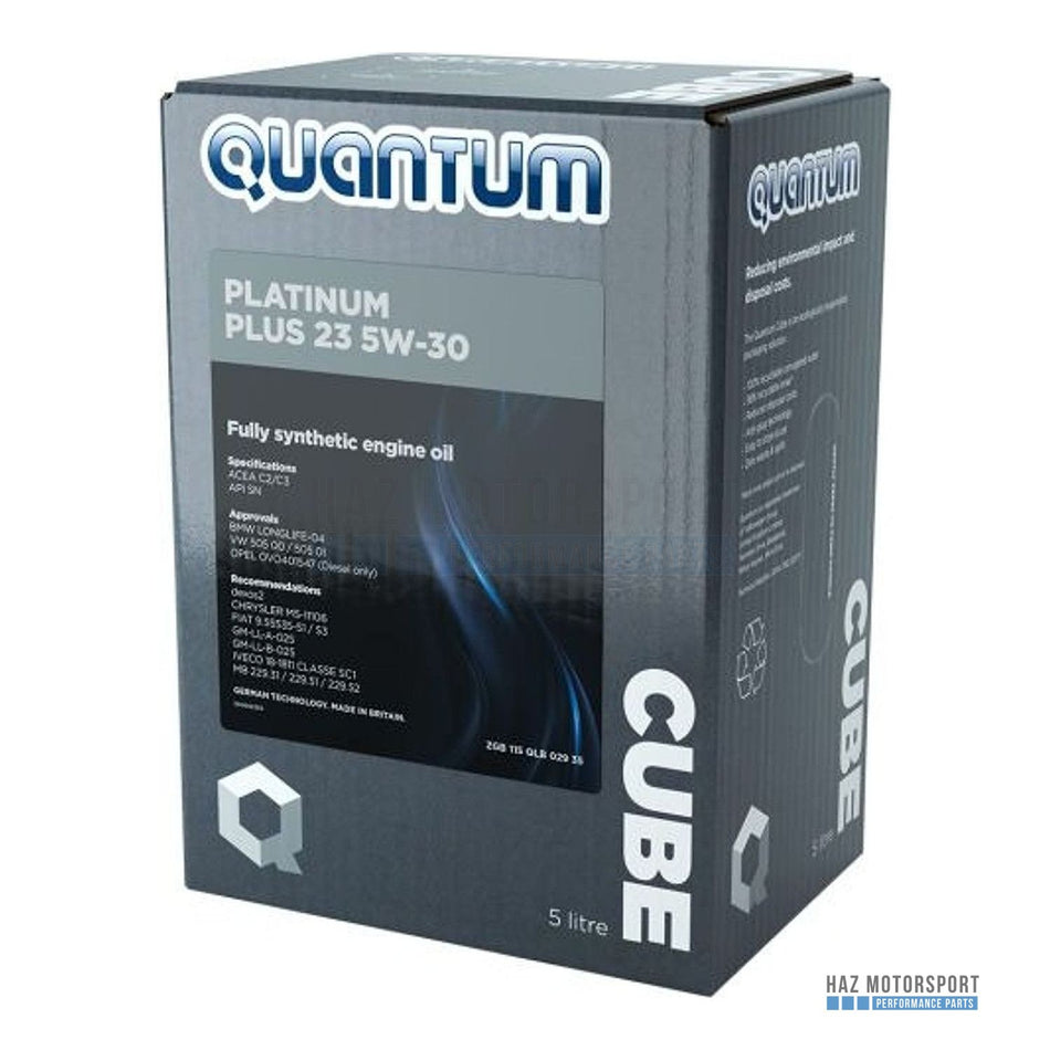Quantum Platinum Plus 23 5W-30 Fully Synthetic Engine Oil 5L Cube ACEA C2