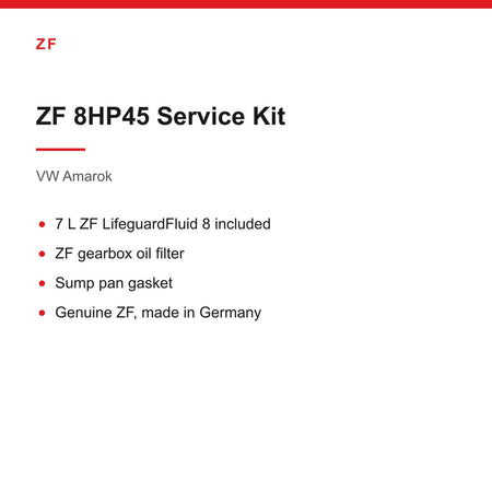 VW Amarok V6 ZF 8HP45 Automatic Gearbox Service Kit Inc 7L Oil