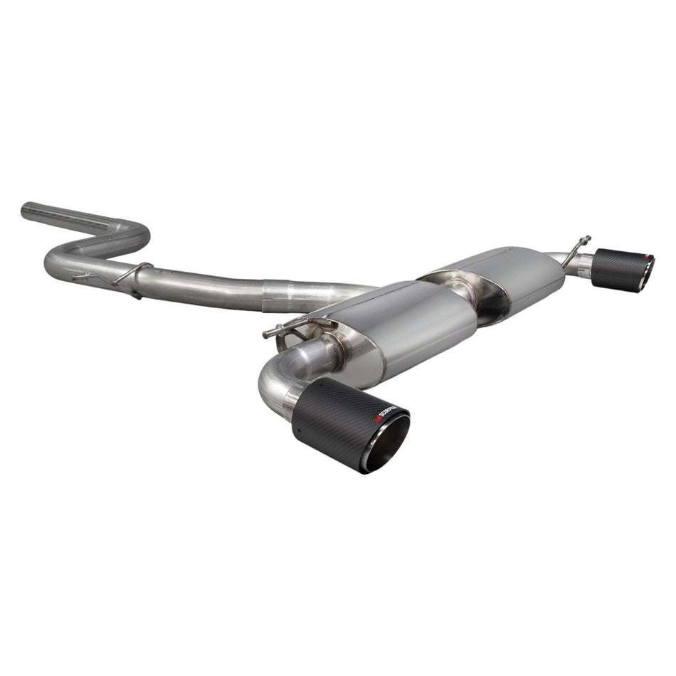 Scorpion 3" Non-res cat-back Exhaust + Carbon Ascari Tips VW Scirocco R