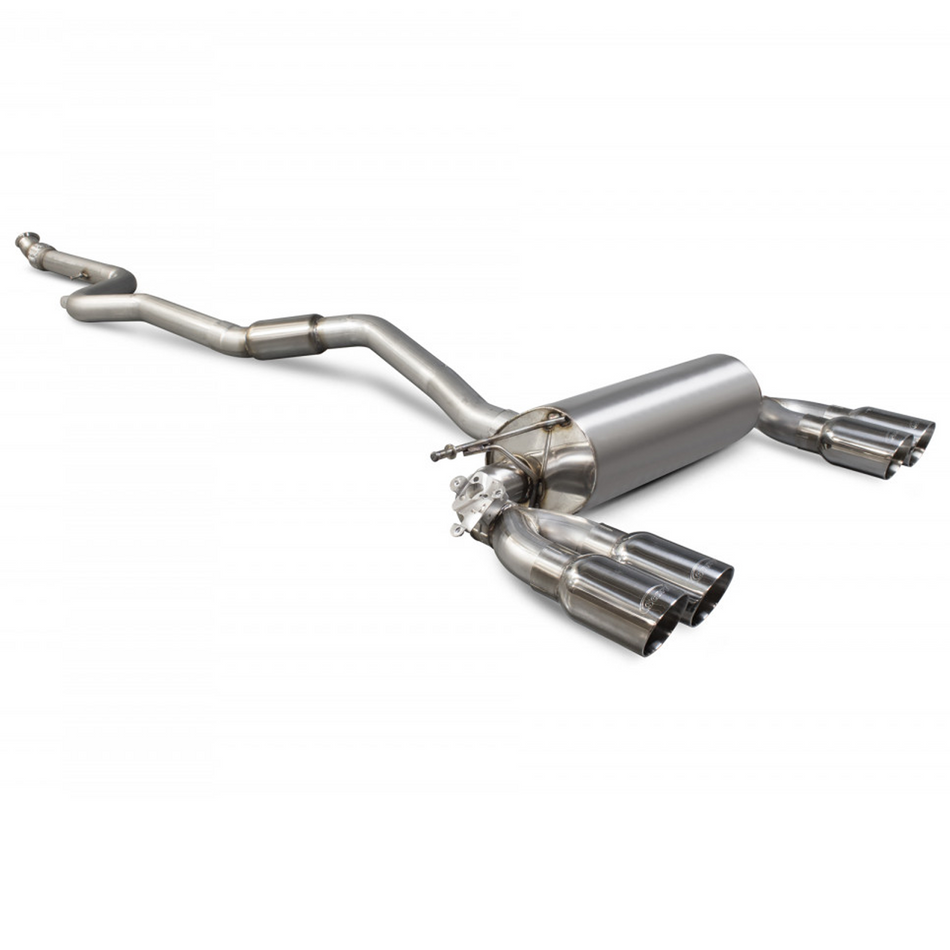 Scorpion 3.15" Cat-back Valved Exhaust system + Silver Tips BMW M2 F87 Non-GPF