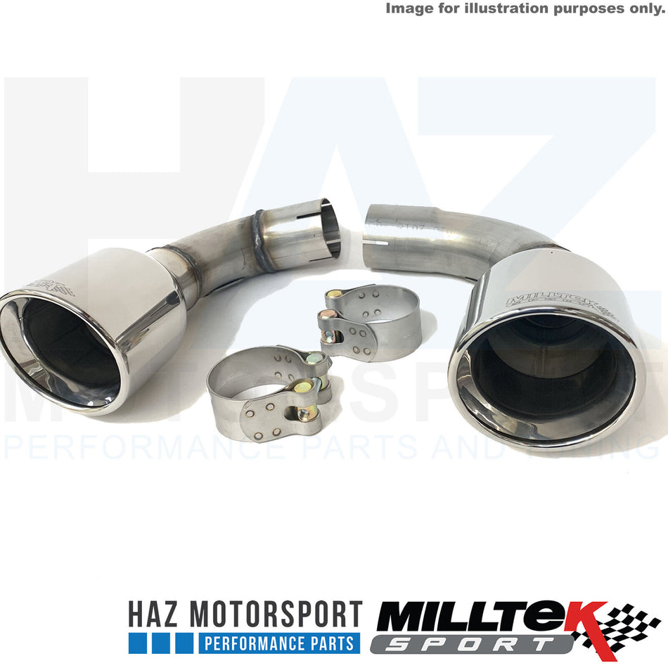 Milltek Exhaust VW Golf Mk4 R32 V6 Cat Back Polished Jet100 Tail Pipe Tips Only