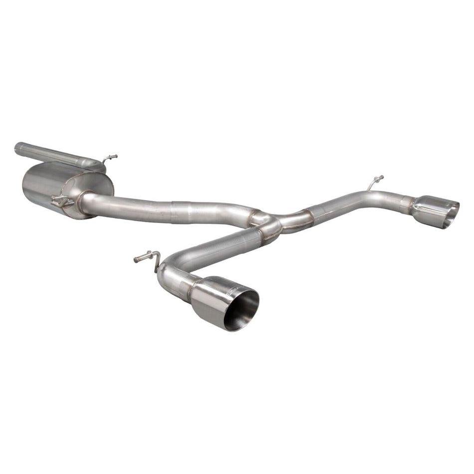 Scorpion 3" Non-res cat-back exhaust Silver Tips VW Golf MK7.5 GTI Non-OPF