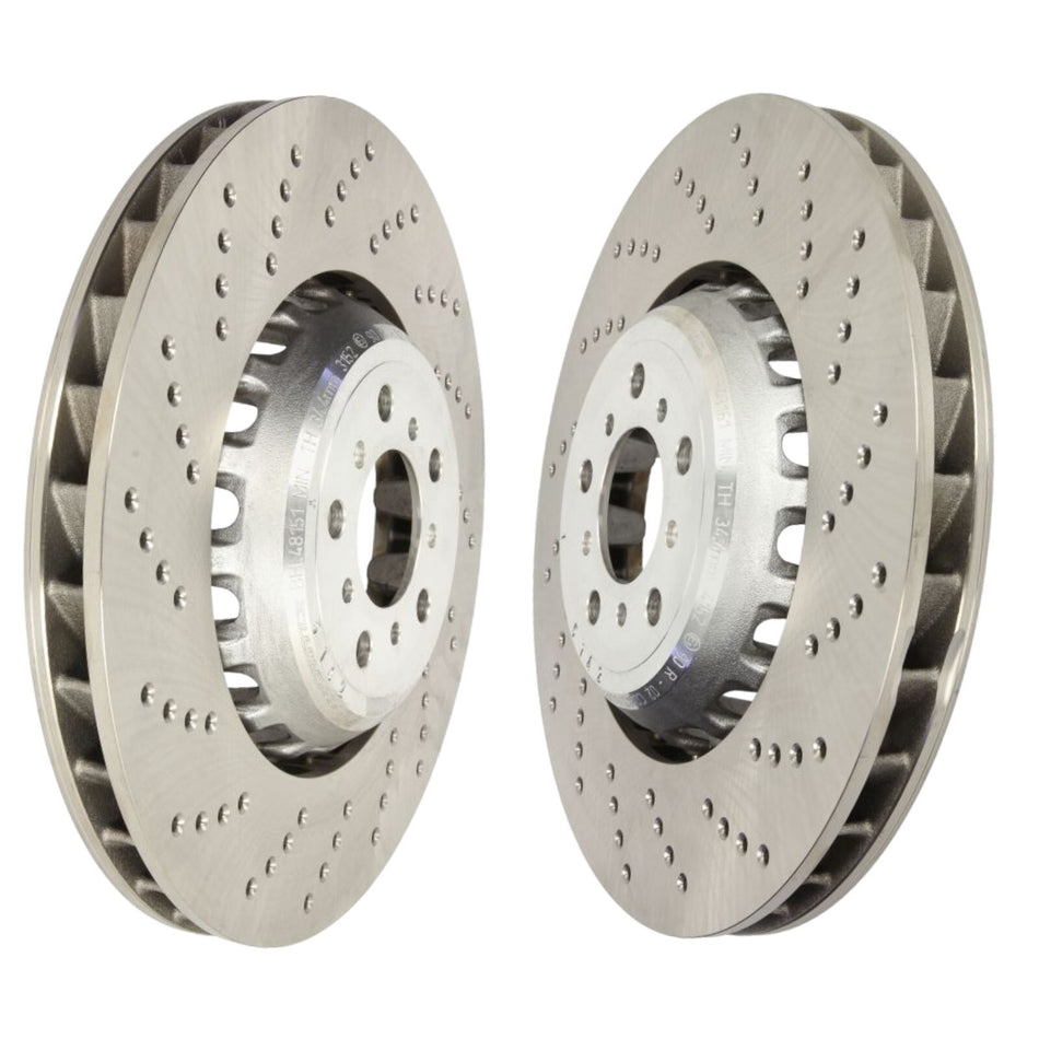 SHW Front Brake Discs Drilled 400x36mm x2 R90 For BMW F10 M5 / M6 F12 F13 F06