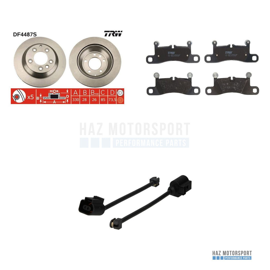 VW Touareg 7P Rear Brake Discs & Pads Kit - TRW 330mm