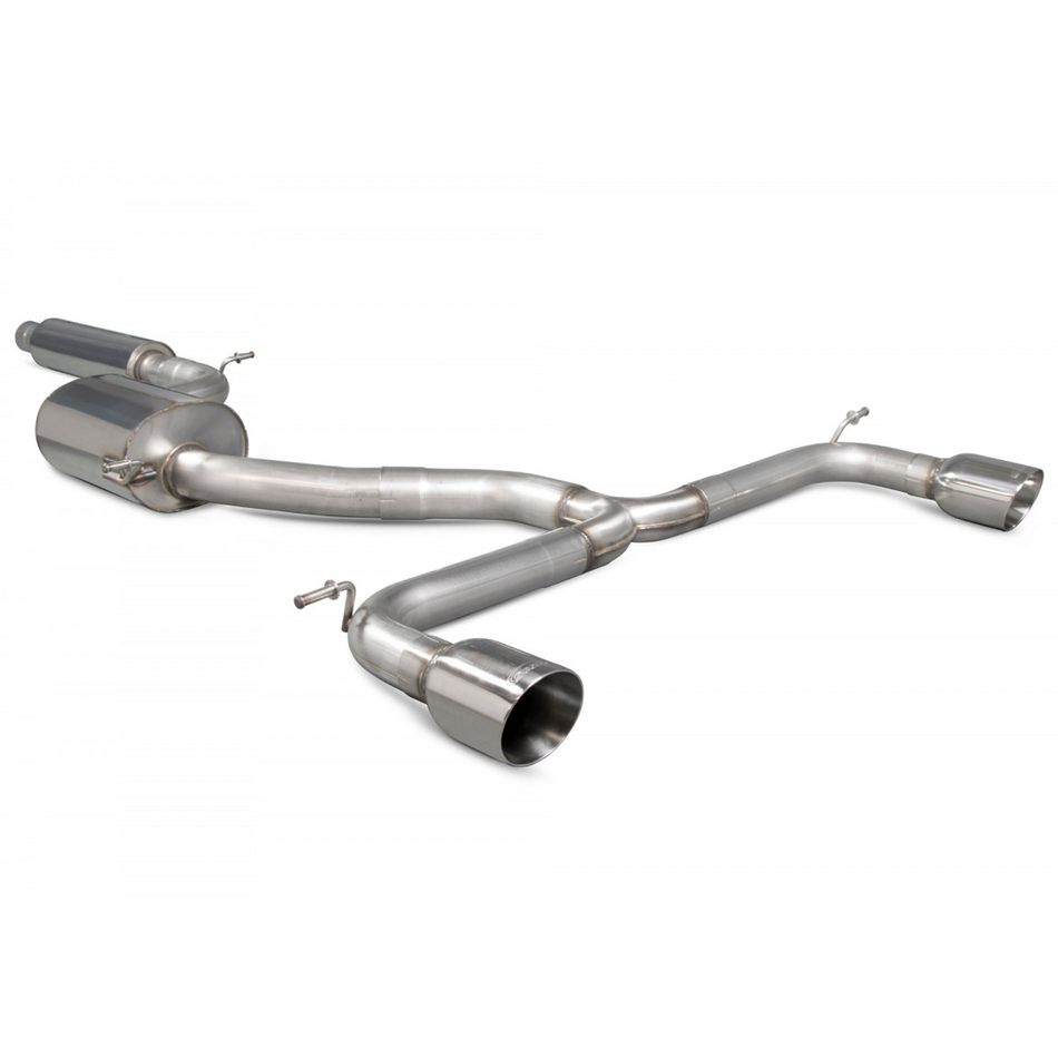 VW Golf Mk7 GTI 13-15 Scorpion 3" Resonated Catback Exhaust Polished Daytona Tip