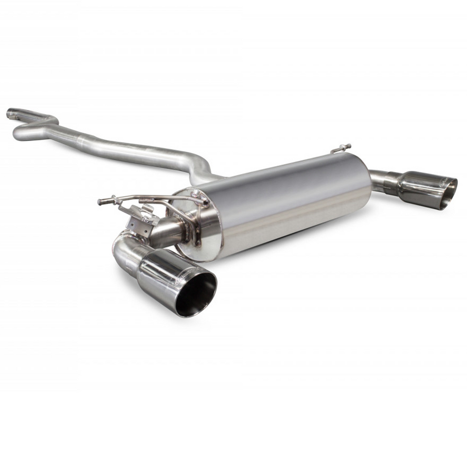 Scorpion Non-Res cat-back Exhaust system + Silver Tips BMW M140i F20 F21 Non-Opf