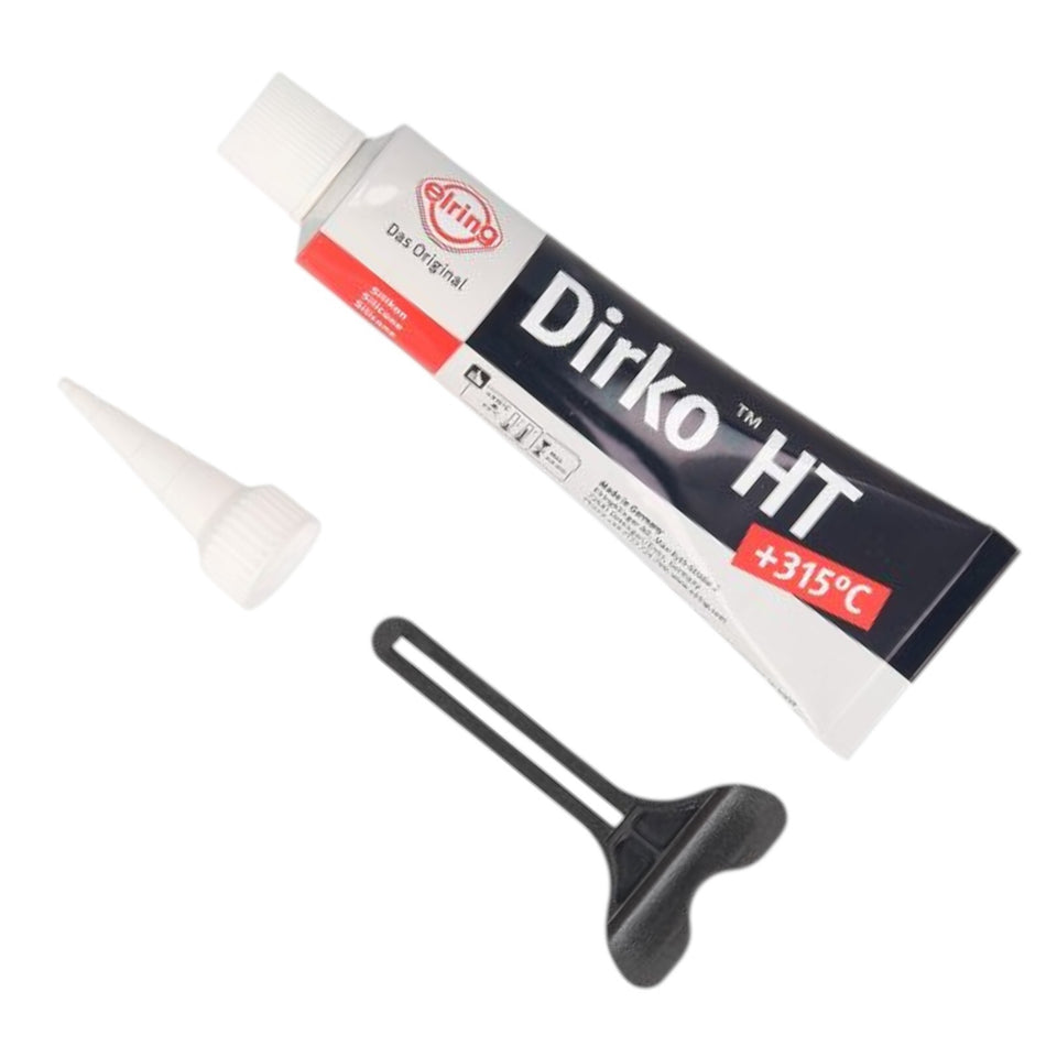 Dirko HT Silicone Gasket Sealant Oil Sump Rocker Cover Timing Case Black 70ml OE