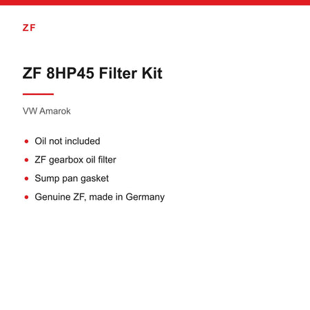 VW Amarok V6 ZF 8HP45 Automatic Gearbox Filter & Pan Gasket Kit