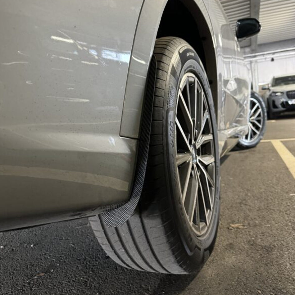 AP Design Gloss Carbon Rear Only Mud Flap/Arch Guards Kit For BMW X1/iX1 U11/U12