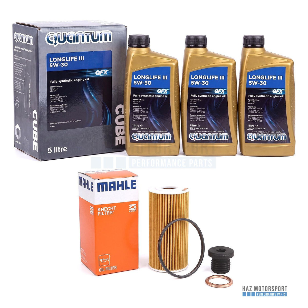Audi RS3 8V 8Y TTRS 2.5 TFSI Oil Service Kit Filter Sump Plug Engine Oil