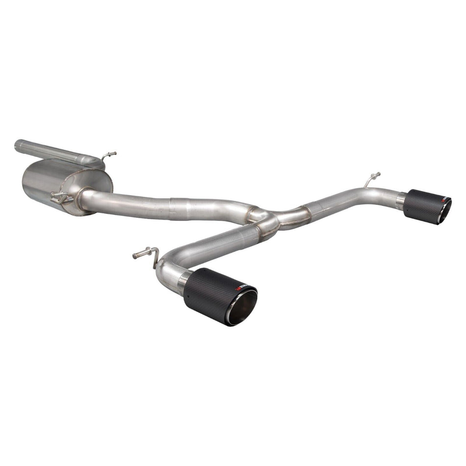 Scorpion 3" Non-Res Cat-Back Exhaust + Carbon Ascari Tips VW Golf MK7 Gti