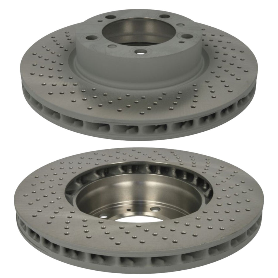 SHW Front Drilled Brake Discs 318mm X2 For Porsche 911 Carrera 4/4S 996 997 987