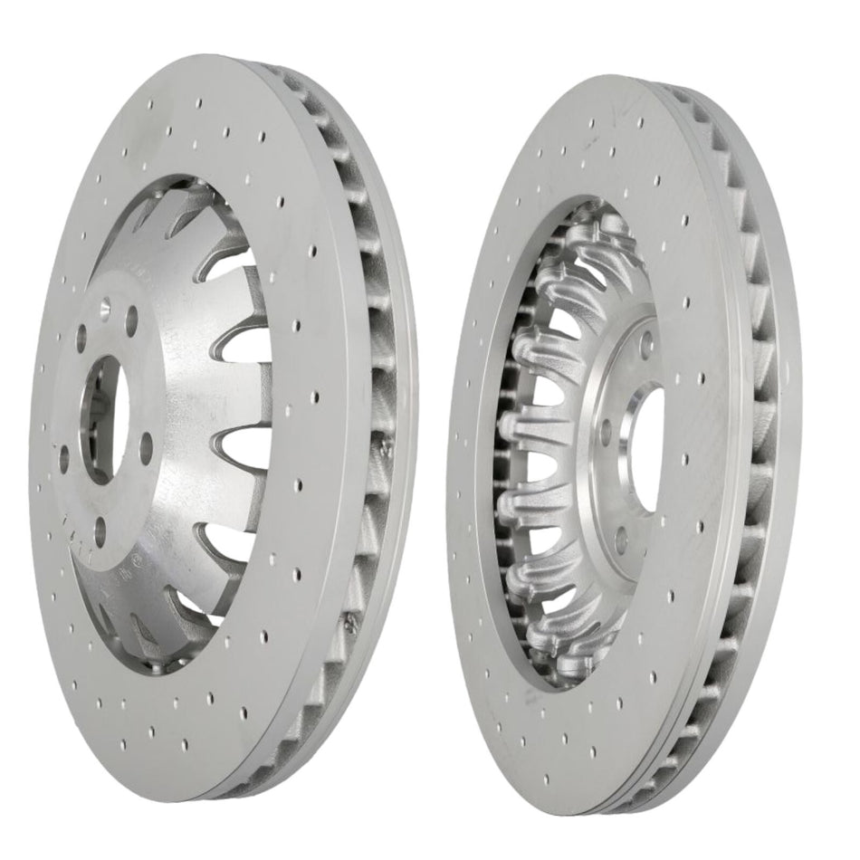 SHW Front Drilled Brake Discs 370x34mm R90 X2 For Audi RS3 8V 367hp 400hp 16-