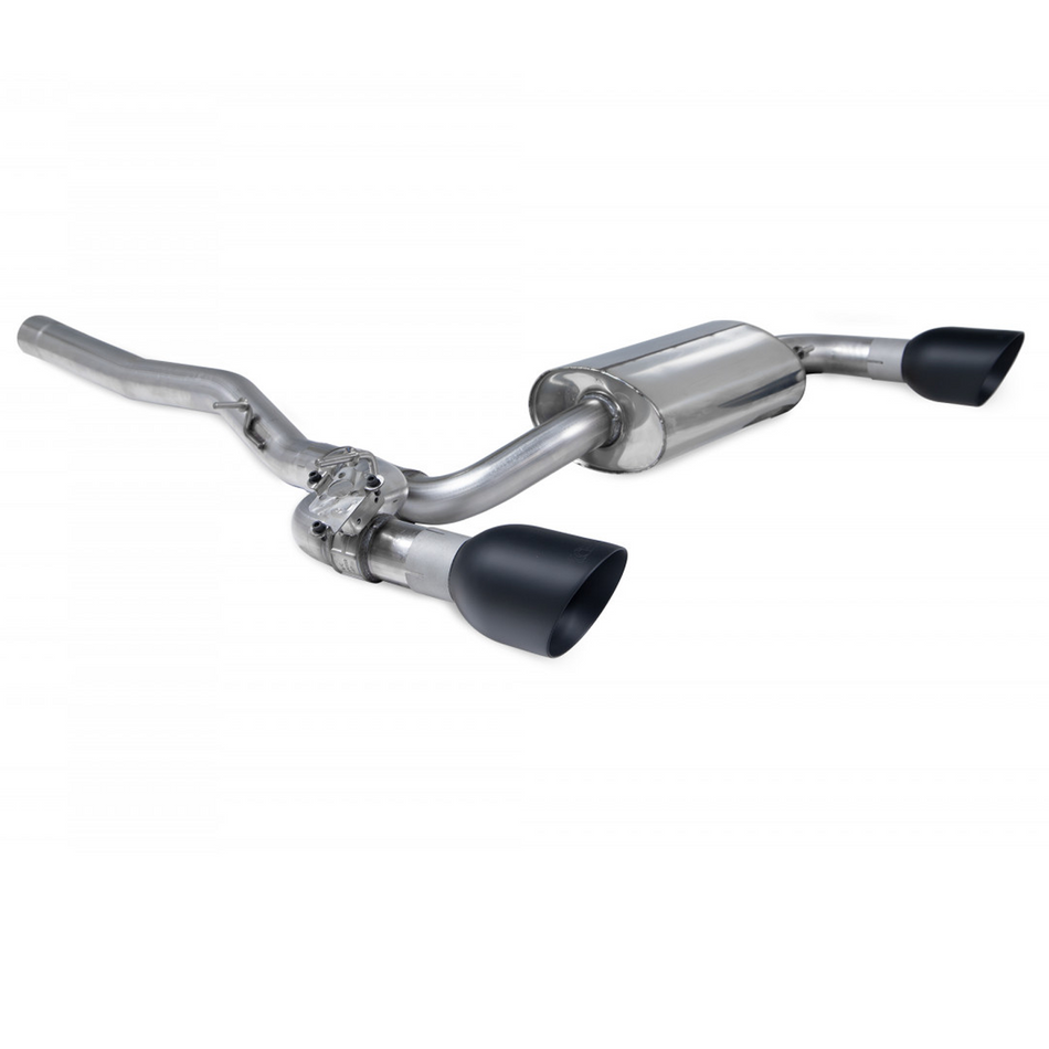 Scorpion 2.75" GPF-Back Valved Exhaust system + Black Tips BMW M135i F40 GPF/OPF