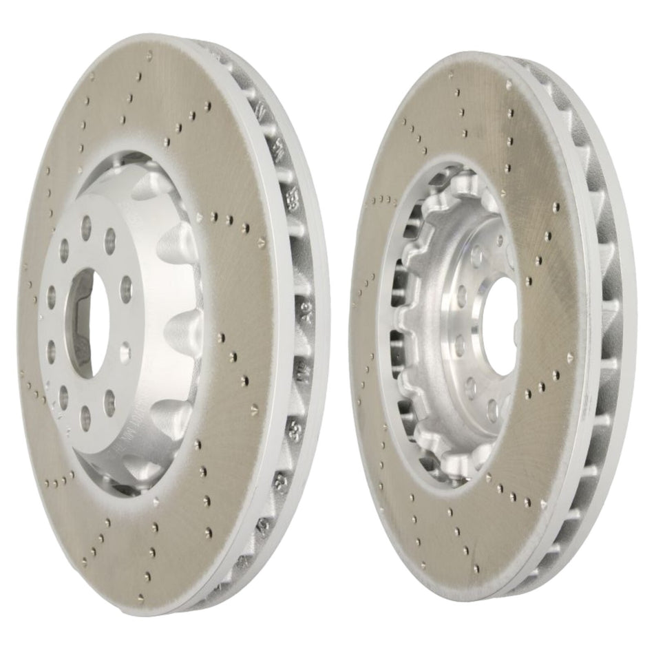 SHW Peformance Front Drilled Brake Discs 340x30mm X2 For VW Golf MK7 R, GTI, TCR