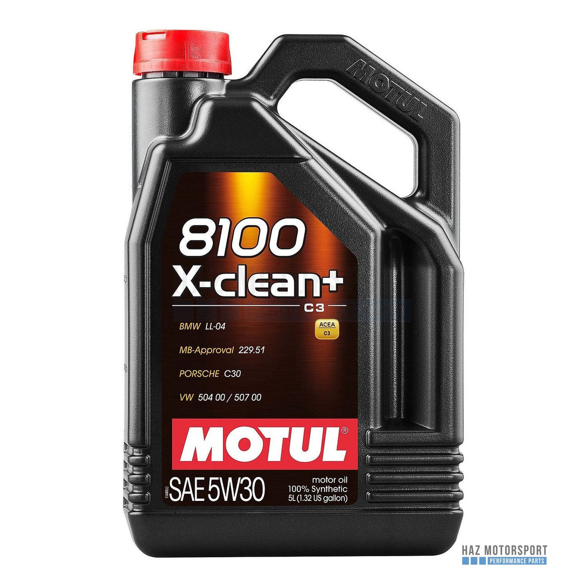 5L MOTUL 8100 X-CLEAN+ 5W-30 Engine Oil VW 504 00 507 00 BMW LL-04 MB 229.51