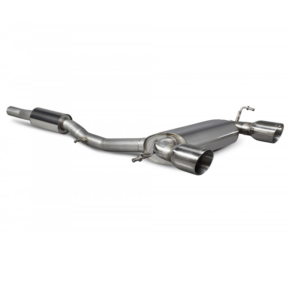 Scorpion Resonated cat-back Exhaust Silver Daytona Tips Audi TT 240 Quattro 8N