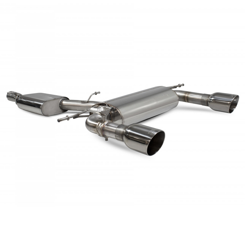 Scorpion Resonated cat-back Valved Exhaust + Silver Tips Audi TT 8S 2.0T Non-GPF