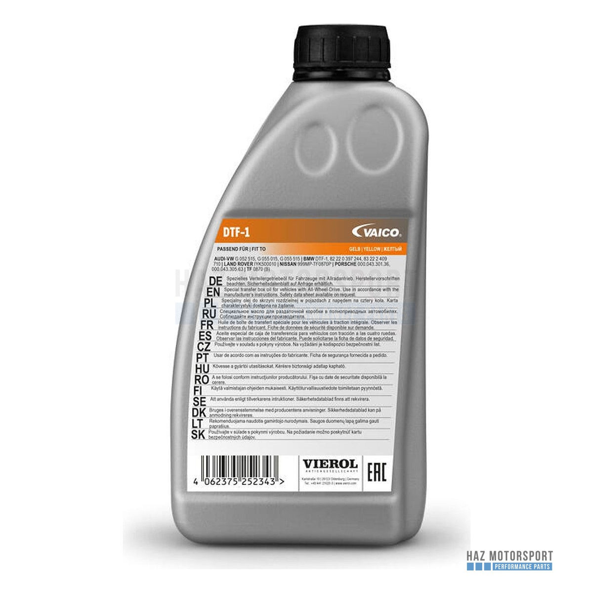 VAICO DTF-1 Transfer Case Oil 1L Full Synthetic - BMW xDrive, Land Rover, Porsche, VW, Audi (V60-0430)