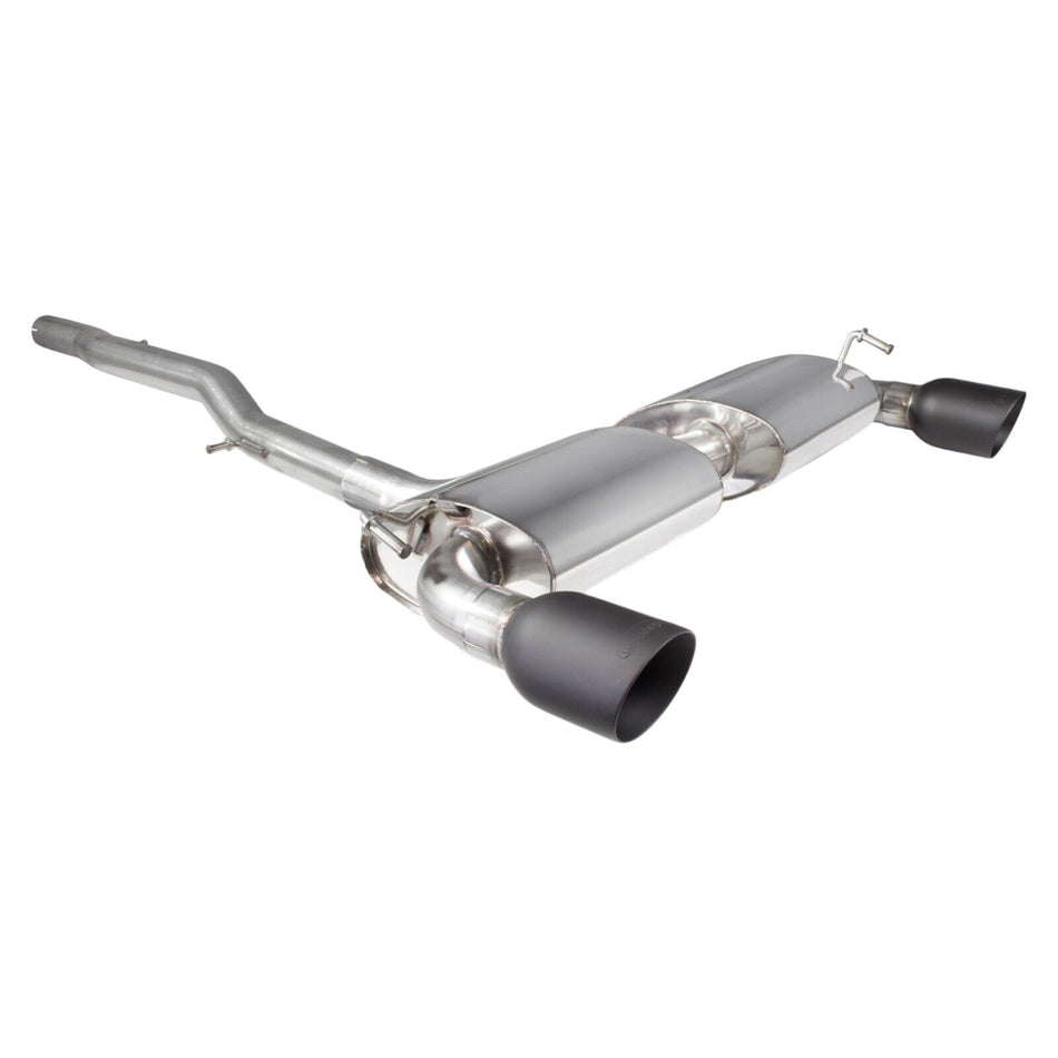 VW Golf Mk4 R32 2.75" Non-Res Catback Exhaust Black Ceramic Daytona Twin Tip