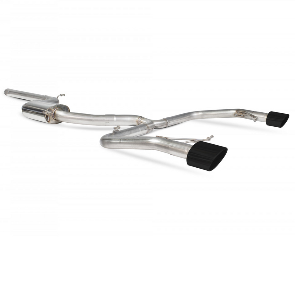 Seat 15-17 Scorpion 3" Non-Resonated Catback Exhaust System Black Coated Evo Tip