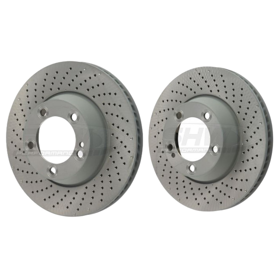 SHW Rear Brake Discs 330x28mm x2 For Porsche 911 991 Carrera /4/4S/GTS Targa