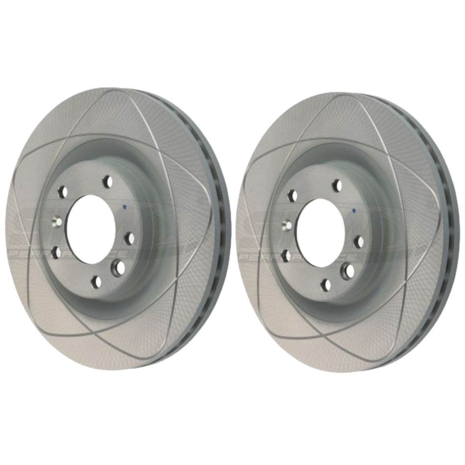 SHW Front Brake Discs Grooved 350x32mm X2 For Mercedes G55 G63 G65 AMG W463