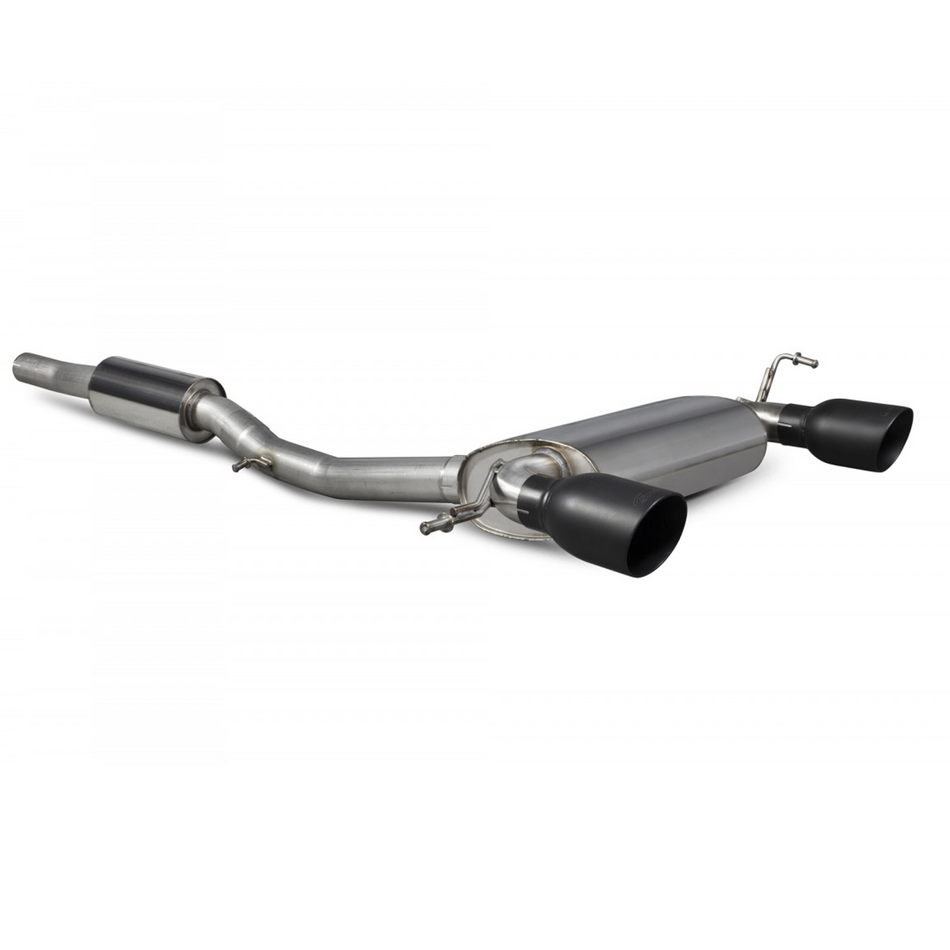 Scorpion Resonated cat-back Exhaust Black Daytona Tips Audi TT 240 Quattro 8N