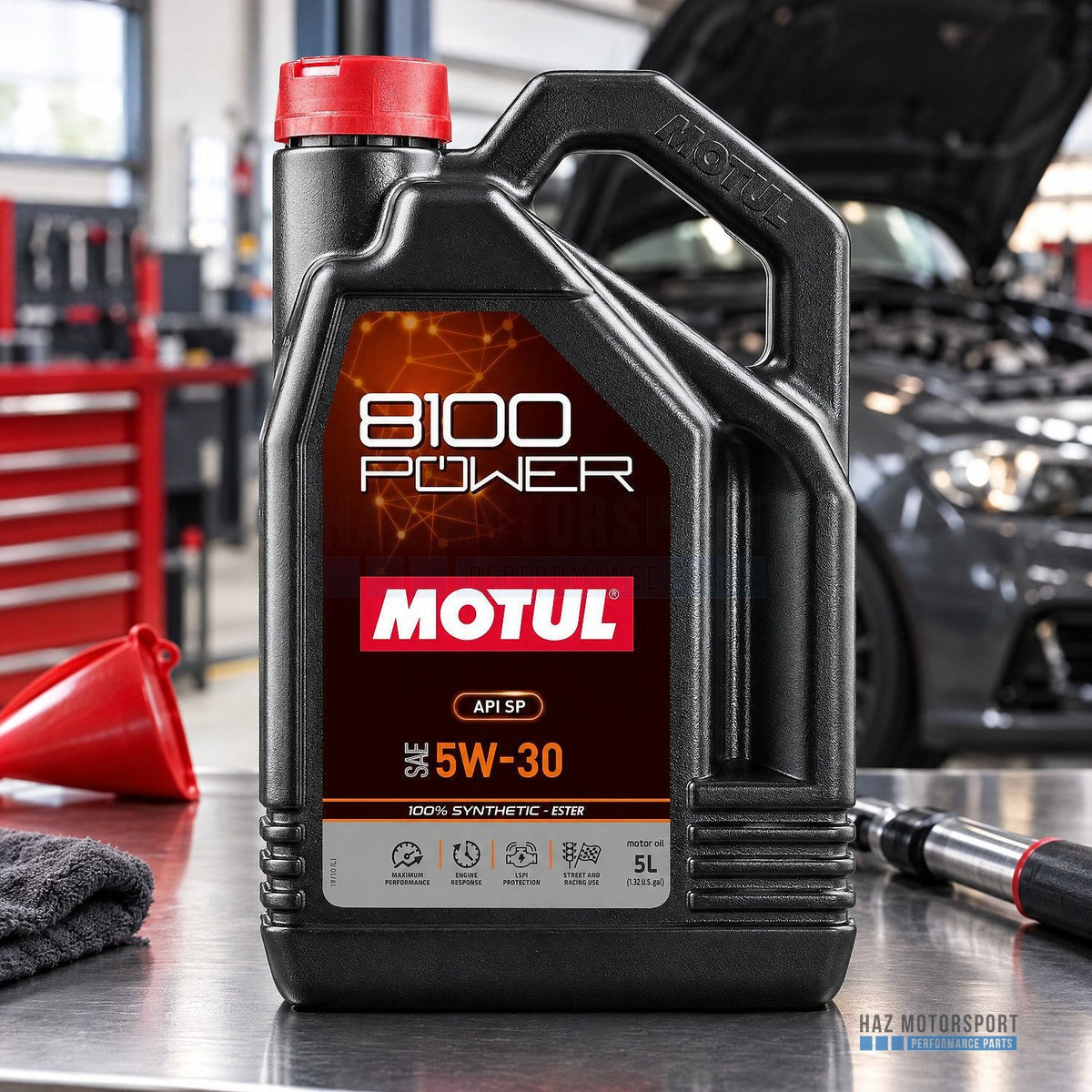 5L MOTUL 8100 POWER 5W-30 Ester Synthetic Engine Oil Performance Petrol Diesel