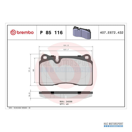 VW Touareg 7L 7P Front Brake Discs & Pads Kit - Brembo 330mm