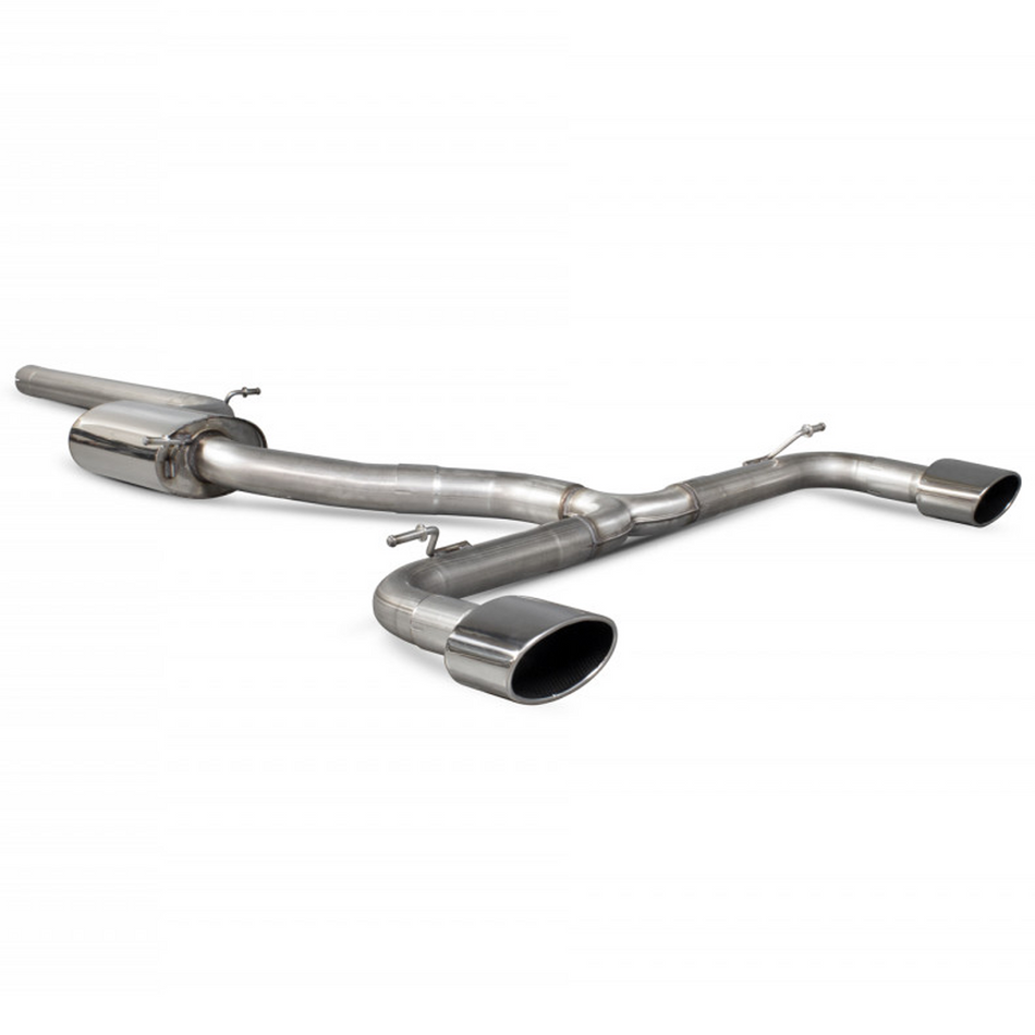 Seat 14-17 Scorpion 3" Non-Res Cat-Back Exhaust System Polished Evo Tip