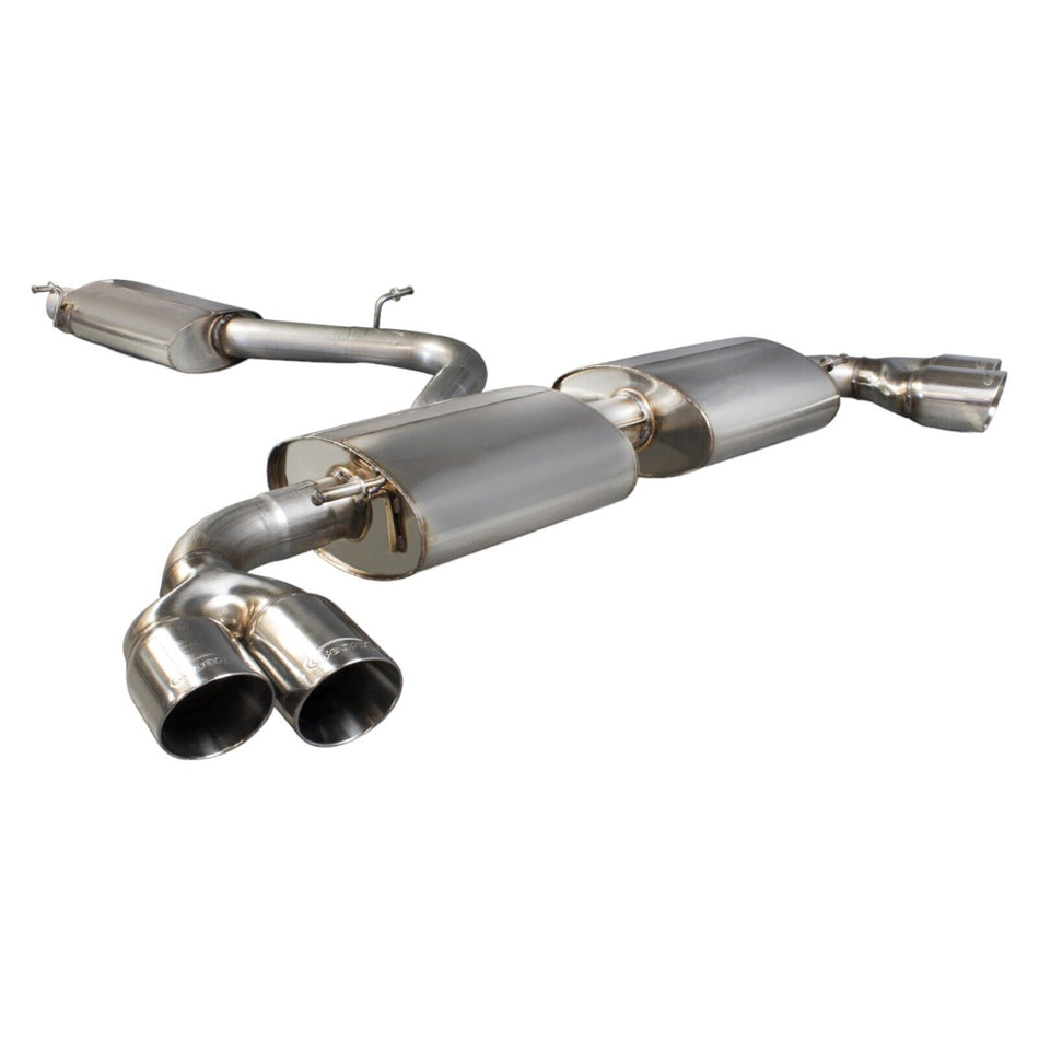 Audi TT Mk2 3.2 V6/TTS Mk2 2.75" Resonated Catback Exhaust Polished Daytona Tip