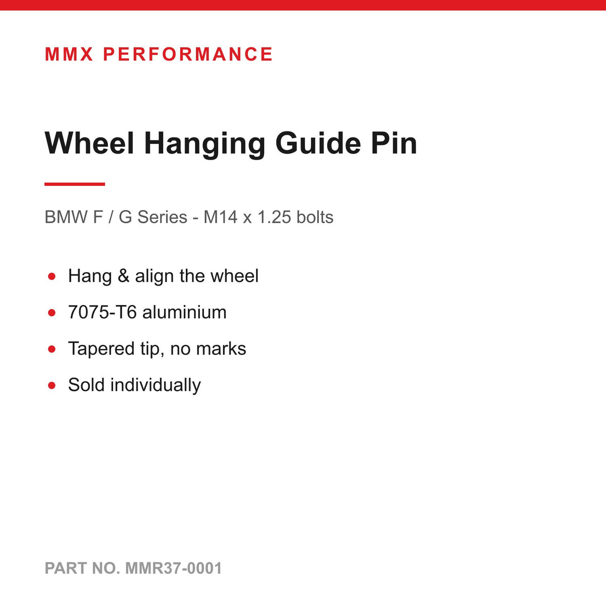 MMX Wheel Hanging Guide Pin - BMW & MINI